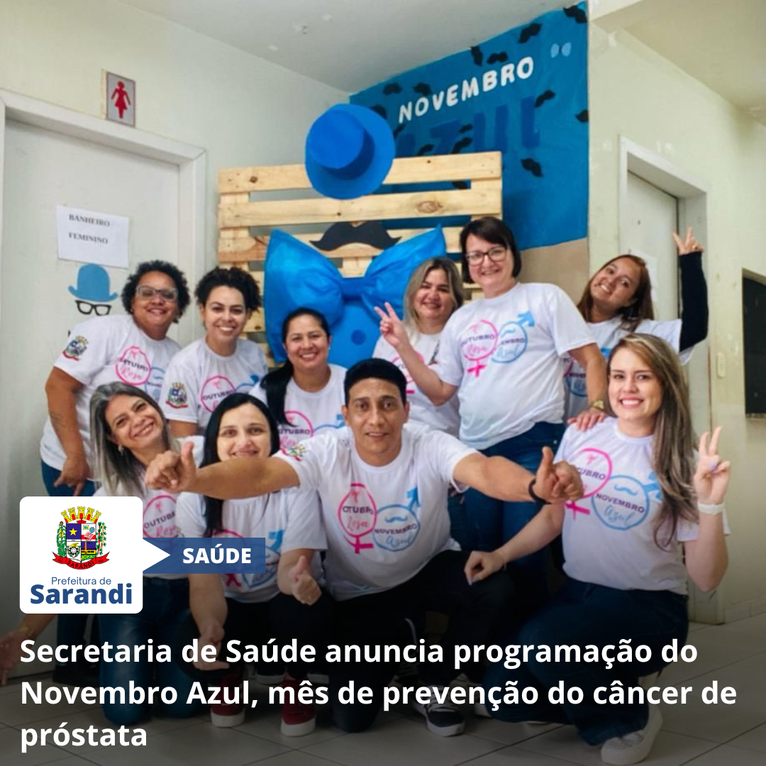 Secretaria de Saúde anuncia programação do Novembro Azul, mês de prevenção do câncer de próstata